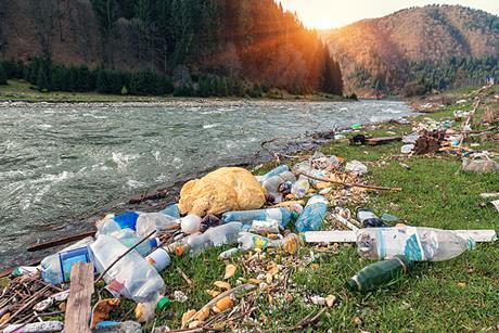 Photo of a natural, tourist attraction where effects of tourism are visible.