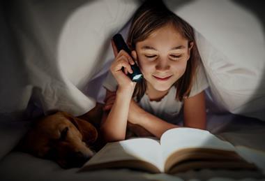 Girl reading a book