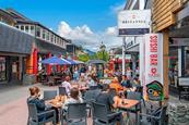 People eating at outdoor café