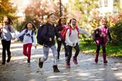 Children running outdoors